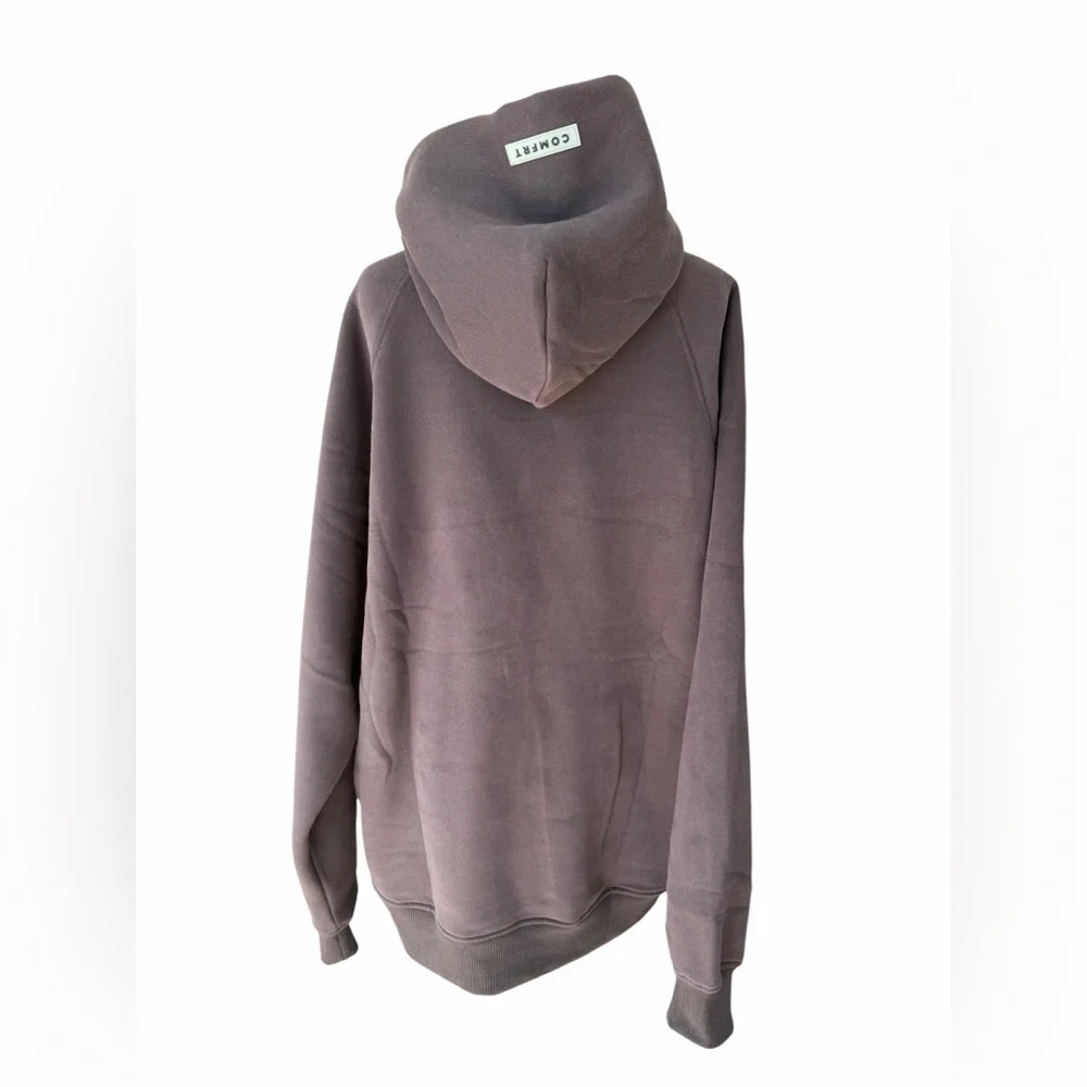 Comfrt Tranquil Hoodie Unisex Lg Charcoal Oversized Heavyweight Kangaroo Pocket - Picture 12 of 12